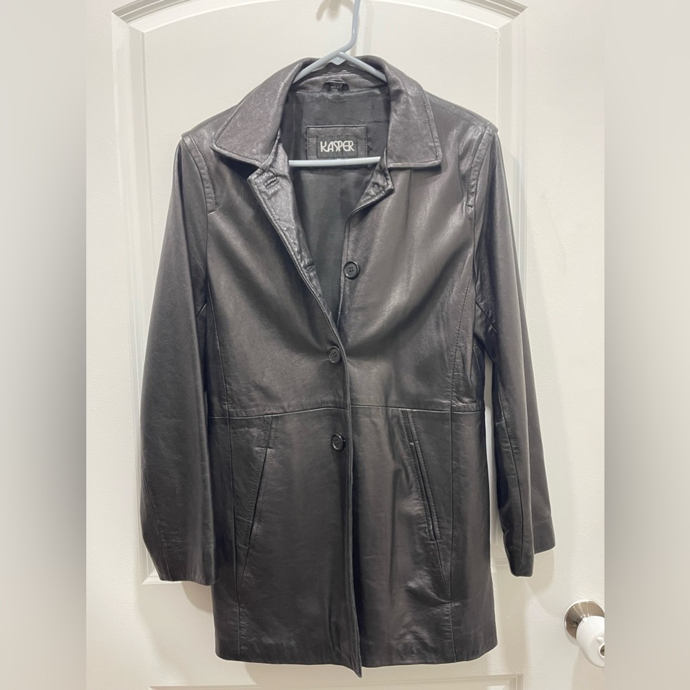 Kasper Medium Black Leather Jacket